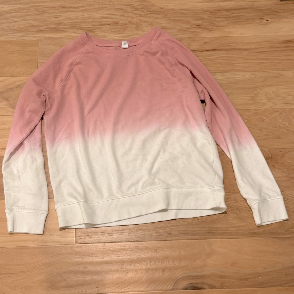 Pink and White Ombre' Lightweight Sweatshirt